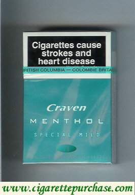 Craven Menthol Special Mild cigarettes